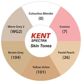 Kent Spectra Graphic Design Marker Set featuring 6 skin tone markers with dual brush and chisel tips for versatile artistic use.