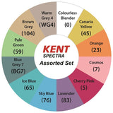 Kent Spectra Graphic Design Marker Set - Assorted (Set of 12) featuring dual tips for versatile applications and vibrant colors.