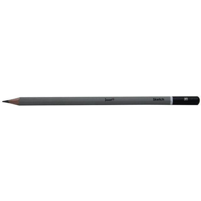 JASART 3B sketching pencil made of premium wood, ideal for bold sketches and detailed art, FSC certified for eco-friendliness.