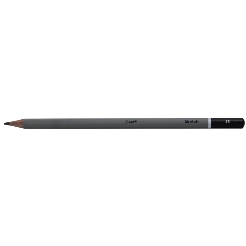 JASART 5B sketching pencil in FSC-certified wood, ideal for detailed drawings and bold sketches with minimal breakage.