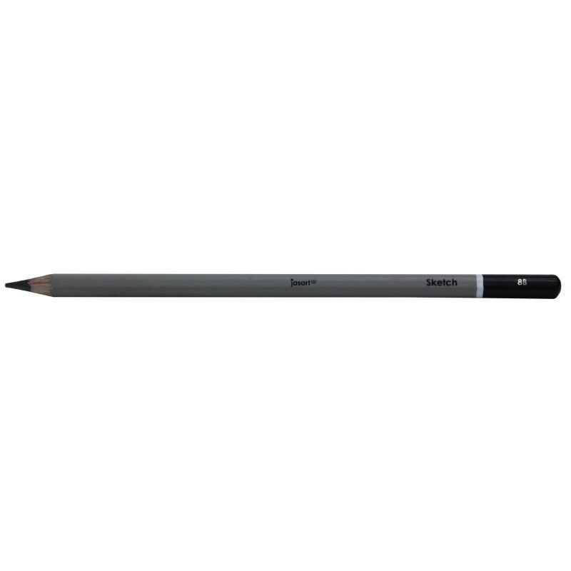 High-quality JASART 8B sketching pencil, ideal for detailed drawings, crafted from smooth sharpening wood, FSC certified.