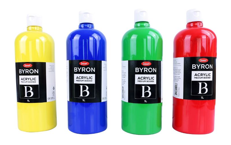 Jasart Byron Skin Tone Acrylic Paint in 1L, vibrant, non-toxic, ideal for realistic skin textures on various surfaces.