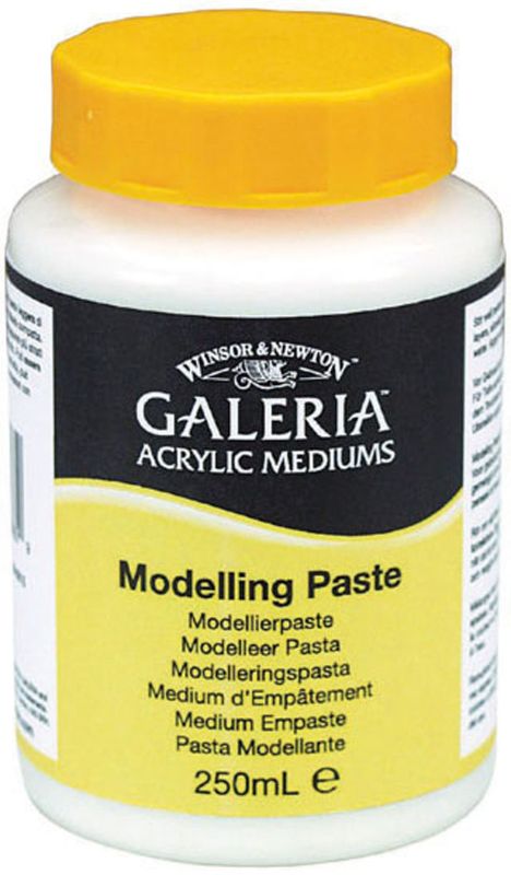 Winsor & Newton Galeria Modelling Paste in 250ml, ideal for creating textures and three-dimensional effects in acrylic art.