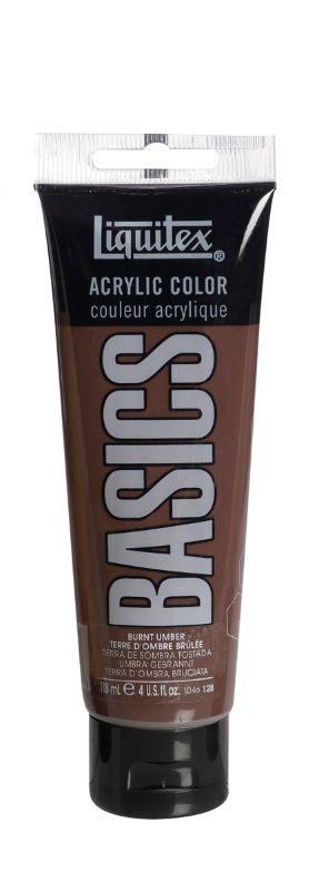 Acrylic Paint - Liquitex Basics 118ml (Burnt Umber)