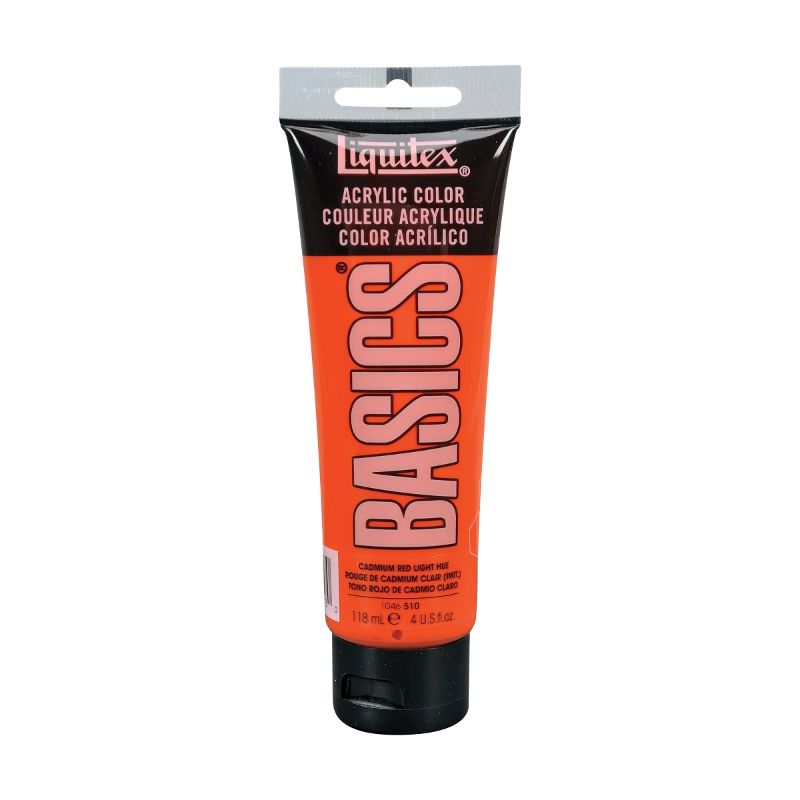 Acrylic Paint - Liquitex Basics 118ml (Cadmium Red Light Hue)