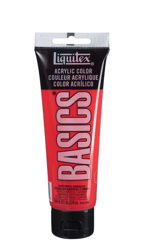 Acrylic Paint - Liquitex Basics 118ml (Naphthol Crimson)