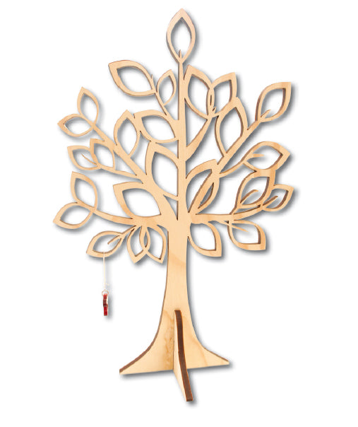 Elegant pine jewelry stand in a unique spring tree design, perfect for organizing necklaces, bangles, and earrings.