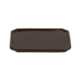 Set of 4 rectangular bonsai saucers (21 x 17 x 2cm) for catching excess water and enhancing plant displays.