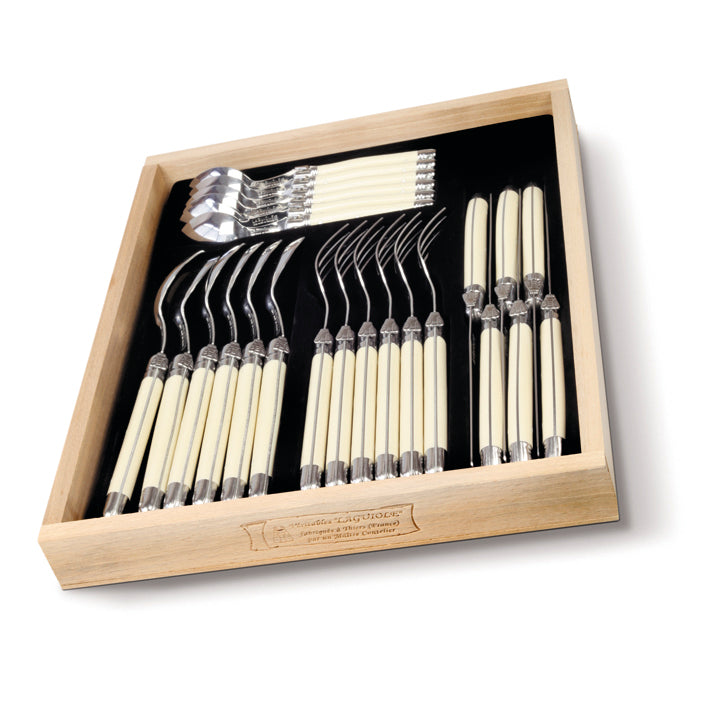 24 Piece Cutlery Set  - Andre Verdier Laguiole  - Ivory