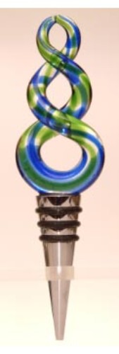 Ornament - Glass Twist Bottle Stopper - Kiwiana