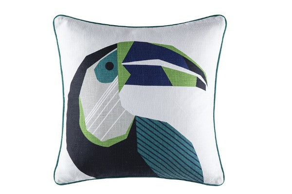 Luxurious KAS Miconia cushion in 50x50cm with a vibrant botanical design, perfect for enhancing any living space.