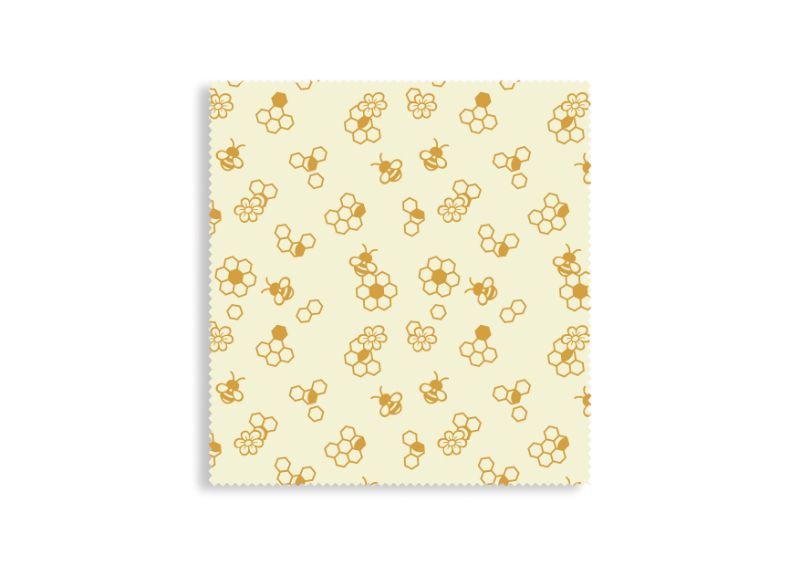 Large Karlstert Beeswax Food Wrap, eco-friendly, reusable, ideal for veggies, fruits, and leftovers, measuring 33 x 35.5 cm.