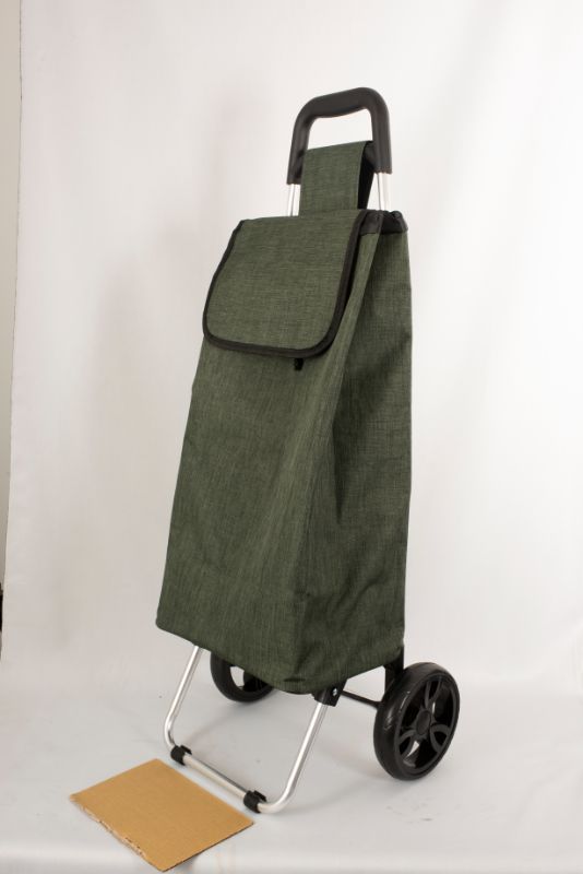 Olive Karlstert GoKart shopping trolley with durable frame, spacious bag, and foldable design for eco-friendly shopping.