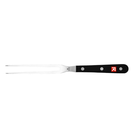 16cm Kamati Gourmet Cook's Fork with high carbon stainless steel, ideal for carving and serving meat safely and efficiently.