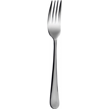 Elegant Bugatti Settimocello Satin Table Fork in stainless steel, featuring a unique satin finish for refined dining experiences.