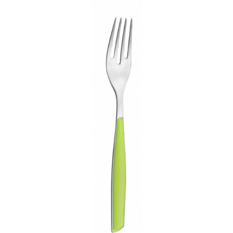 Luxurious Bugatti Glamour Green Dessert Fork, featuring a vibrant green finish, perfect for elegant dessert presentations.