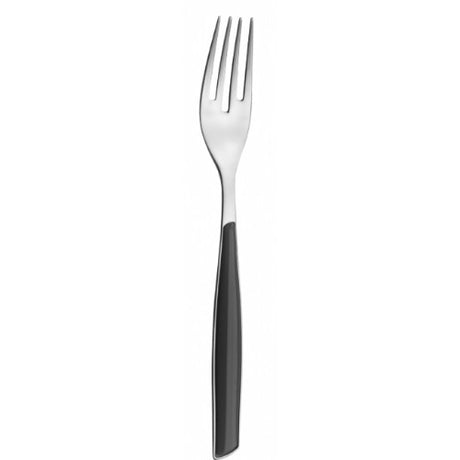 Bugatti Glamour Black Dessert Fork featuring sleek black PVD-coated stainless steel, perfect for elegant desserts and stylish dining.