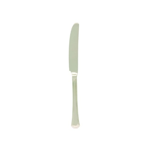 Elegant set of 12 Tablekraft Eiffel Table Knives, crafted from stainless steel with a contemporary design for any dining occasion.