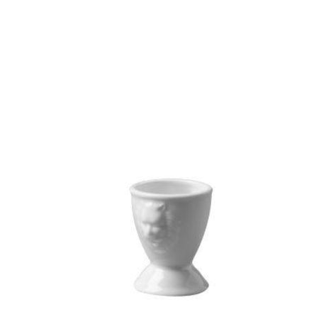 Set of 6 Bartleet lion head egg cups, whimsical design perfect for serving soft-boiled eggs at breakfast.