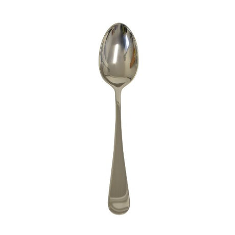 Set of 6 elegant stainless steel serving spoons ideal for salads, pasta, and casseroles, combining style and durability.