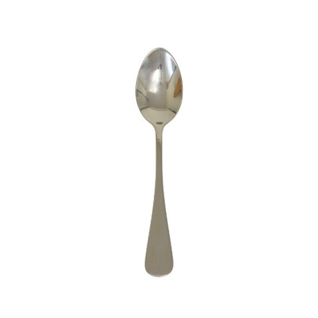 Set of 6 Rockingham Sheffield stainless steel dessert spoons, elegant design, durable, perfect for serving a variety of desserts.