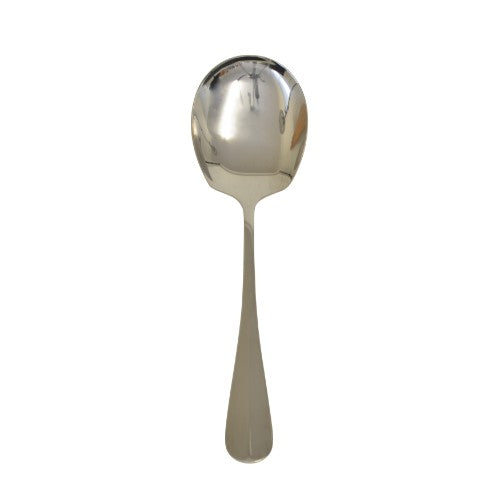 Set of 6 Rockingham Sheffield serving spoons, high-quality stainless steel with polished finish, ideal for elegant dining and serving.