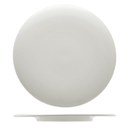 Leela Baralee Neo Flat Platter 31cm showcasing elegant design and intricate embossments for stylish dining presentations.