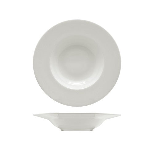 Leela Baralee 23cm pasta plate featuring elegant design and embossed detailing for stylish dining and large portion serving.