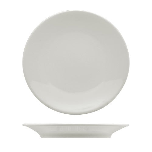 Leela Baralee Simple Coupe Plate 27cm featuring an elegant design, perfect for main courses and desserts, microwave and dishwasher safe.