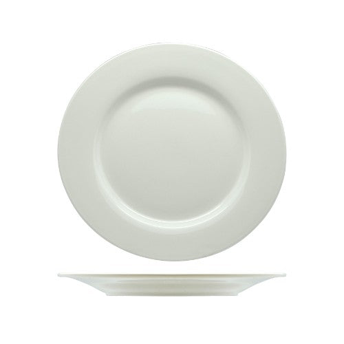 Elegant 23cm Rockingham rim plates (set of 6) for stylish dining, perfect for all meal occasions, microwave-safe and durable.