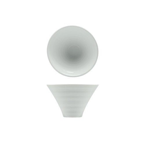 Set of 6 elegant 10cm Rockingham flared mini bowls, perfect for serving appetizers, desserts, and snacks. Durable ceramic design.