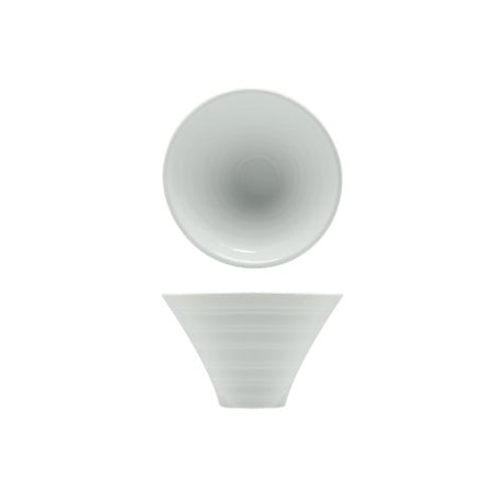 Set of 6 elegant 10cm Rockingham flared mini bowls, perfect for serving appetizers, desserts, and snacks. Durable ceramic design.