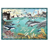 Vibrant 300-piece ocean-themed jigsaw puzzle featuring marine life and hidden treasures for a fun scavenger hunt experience.