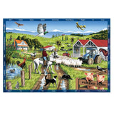 300-piece jigsaw puzzle featuring vibrant New Zealand farm artwork with a Seek & Find twist for added fun.