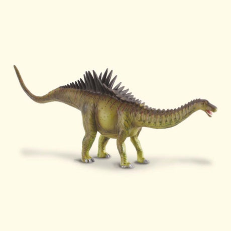 Hand-painted 19cm Augustinia dinosaur figurine with detailed plates and spikes, made from non-toxic PVC. Perfect for kids and collectors.