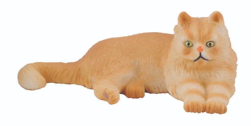 Hand-painted 7cm Persian cat figurine, showcasing intricate details and made from non-toxic, durable vinyl. Perfect for decor.