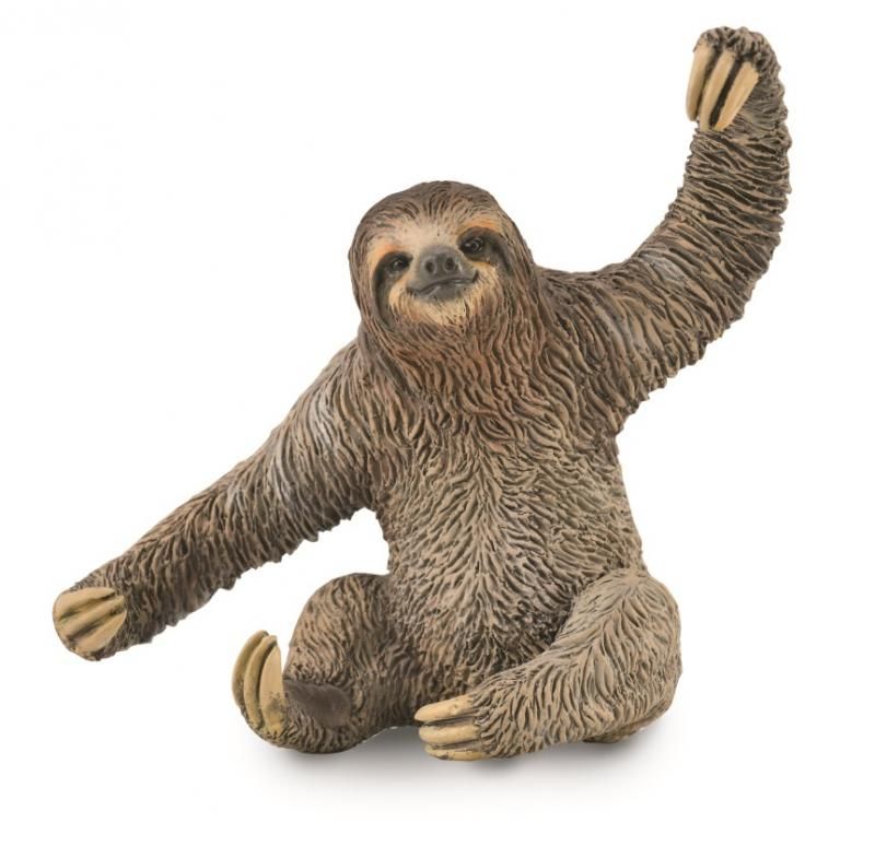 Hand-painted 8.4cm sloth figurine made of non-toxic PVC, capturing the charm of wildlife for decor and education.