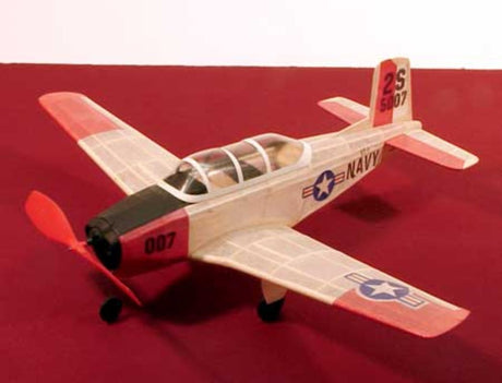 Balsa Glider T-34 with 44cm wingspan, crafted from durable balsa wood for easy assembly and vibrant personalization.