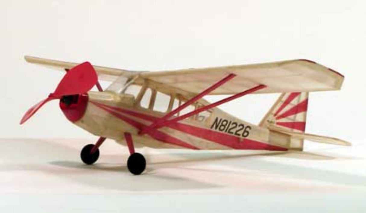 Balsa Glider - 17 1/2" Citabria kit featuring precision laser-cut balsa, colorful decals, and components for easy assembly.