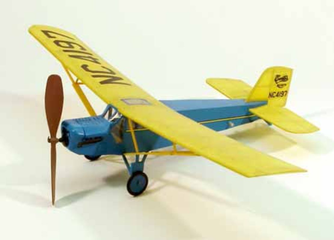 Balsa Glider model with 44 cm wingspan, crafted from balsa wood, featuring vibrant decals and easy assembly for enthusiasts.