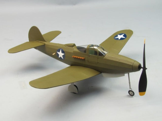 Balsa Glider featuring 18" P-39 Aircobra, crafted from lightweight balsa wood for optimal soaring and realistic flying fun.