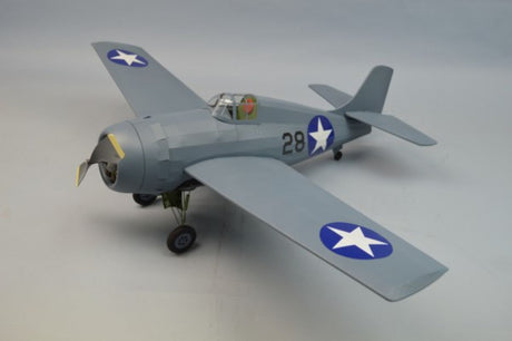 Balsa Glider model of the 30" F4-F Hellcat, crafted from balsa wood with vibrant decals and over 100 precision parts.