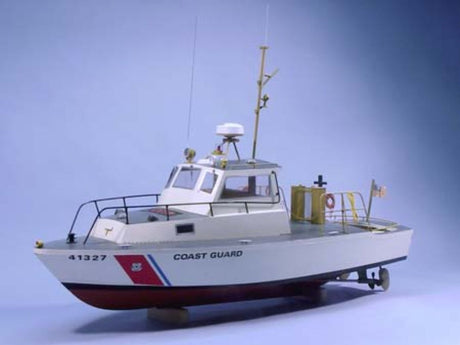 Detailed wooden model kit of a 31" USCG 41' Utility Boat, perfect for hobbyists and collectors.