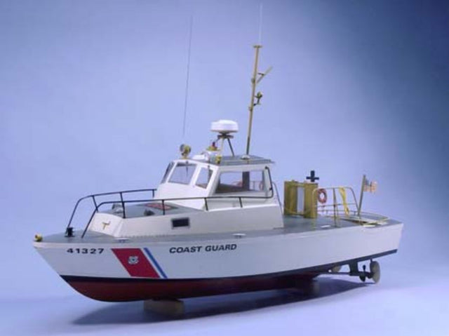 Detailed wooden model kit of a 31" USCG 41' Utility Boat, perfect for hobbyists and collectors.