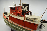 Intricately designed 50" Carol Moran Tug wooden ship kit, perfect for hobbyists and model builders of all skill levels.