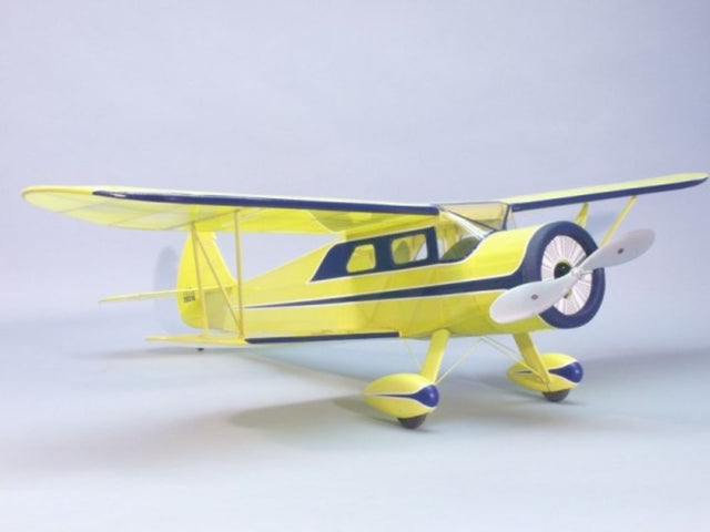 Balsa Glider model featuring a 35-inch wingspan, laser-cut balsa parts, and designed for electric R/C flying.