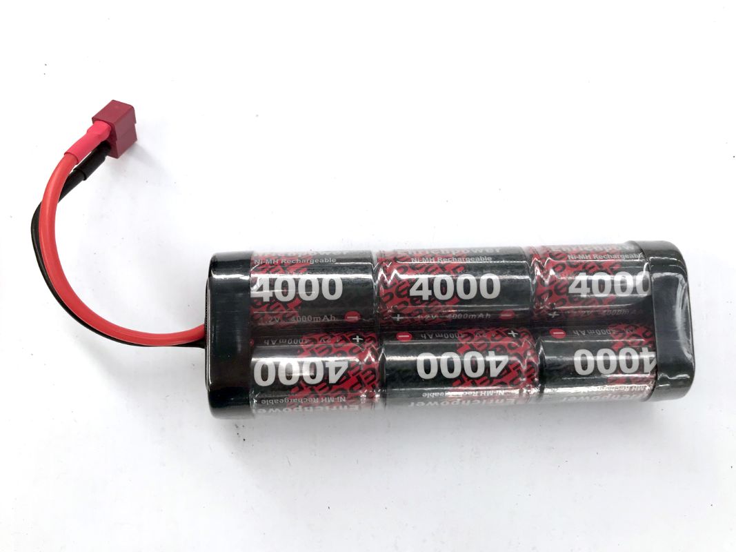 Rechargeable Enrichpower 7.2V 4000mAh NiMH battery with Deans connector, ideal for high-performance RC hobbies.