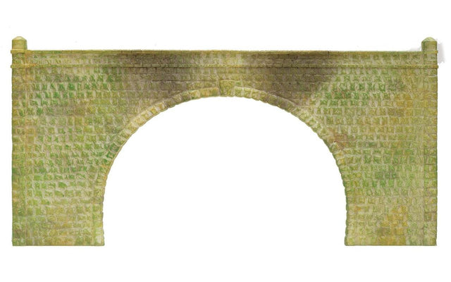 Double Stone Tunnel Portal for model trains, enhancing realism with high-quality, durable stone finish and intricate detailing.