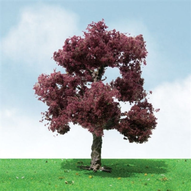 Set of two 75-85mm Copper Beech trees, featuring vibrant foliage and realistic details for enhancing model landscapes.