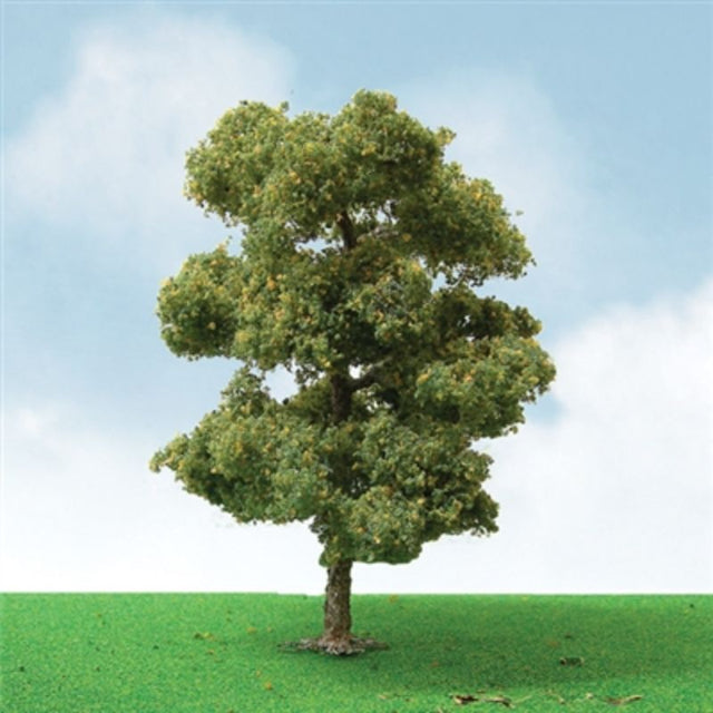 Lifelike European plane trees (85-100mm) enhance model landscapes for dioramas and tabletop games with vibrant colors and textures.